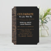 Invitation mariage western de cowboy rustique (Debout devant)