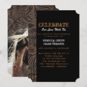 Invitation mariage western de cowboy rustique (Devant / Derrière)