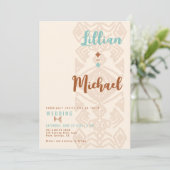 Invitation Mariage Western Désert Country Tissage Sud-Ouest (Debout devant)