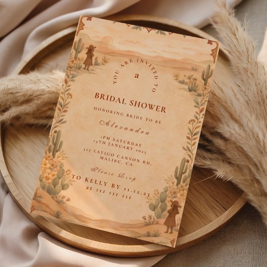 Invitation Mariage Western Désertique