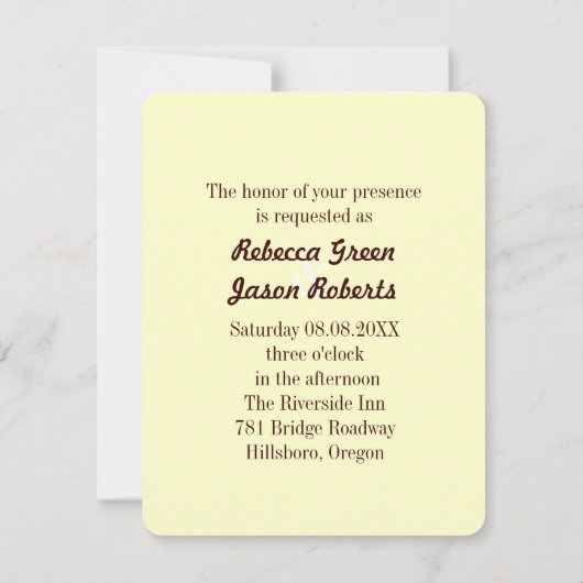 Invitation Mariage western en bois de grange rustique (Dos)