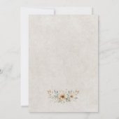 Invitation Mariage Western vintage fleurs d'aquarelle (Dos)