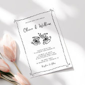 Invitation Mariage Whimsical à main moderne