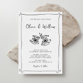 Invitation Mariage Whimsical à main moderne