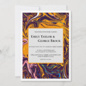 Invitation Mariage Whimsical Abstrait moderne sans couture (Devant)