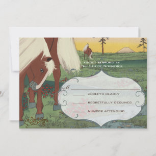 Invitation Mariage Whimsical Cheval RSVP