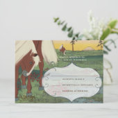 Invitation Mariage Whimsical Cheval RSVP (Debout devant)