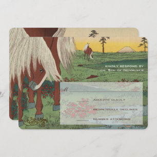 Invitation Mariage Whimsical Cheval RSVP