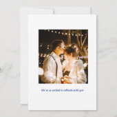 Invitation mariage Whimsical manuscrit simple bleu (Dos)