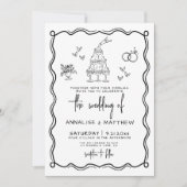 Invitation Mariage Whimsical tiré main (Devant)