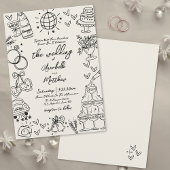Invitation Mariage Whimsical Vintage