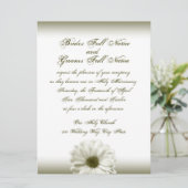 Invitation Mariage White Antique Daisy (Debout devant)