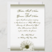 Invitation Mariage White Antique Daisy (Devant)