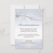 Invitation Mariage White Bow Hébergement de réception 2-en-1 (Dos)