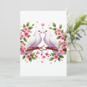 Invitation Mariage White Doves (Debout devant)