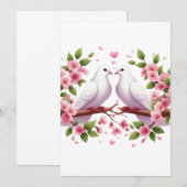 Invitation Mariage White Doves (Devant / Derrière)