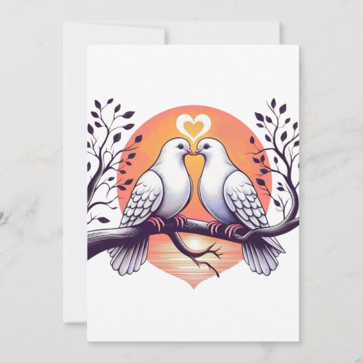 Invitation Mariage White Doves (Devant)