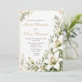 Invitation Mariage White Lily (Debout devant)