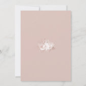 Invitation Mariage WiFi virtuel Dusty Rose Floral Navy bleu (Dos)