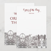 Invitation Mariage Woden & Fríge Ordre du jour (Devant / Derrière)