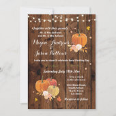 Invitation Mariage Wood Rustic Citrouille Automne Automne Inv (Devant)