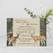 Invitation Mariage Woodland Buck and Doe (Debout devant)