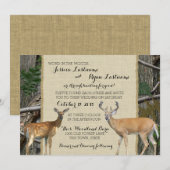 Invitation Mariage Woodland Buck and Doe (Devant / Derrière)