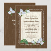 Invitation Mariage Woodland Trillium (Devant / Derrière)