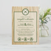 Invitation Mariage Woodsy & Douche Couple Glamping (Debout devant)