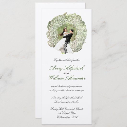 Invitation Mariage Wreath (Devant / Derrière)