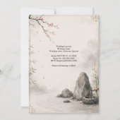 Invitation Mariage Zen Sakura Harmonie Botanique (Dos)