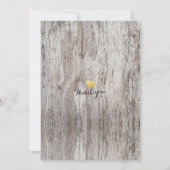 Invitation Mariages campagnards floraux en dentelle de bois r (Dos)