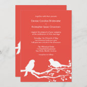 Invitation Mariages de printemps de Carmine Pink Designer Cus (Devant / Derrière)