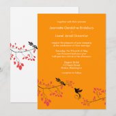 Invitation Mariages de printemps Preppy Orange Designer do-it (Devant / Derrière)