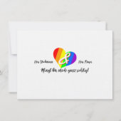 Invitation mariages de proposition gay (Dos)