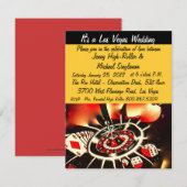 Invitation Mariages de thème de casino de Las Vegas de vivats (Devant / Derrière)