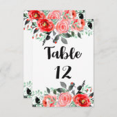 Invitation Mariages floraux de la pêche et de la pêche à la p (Devant / Derrière)