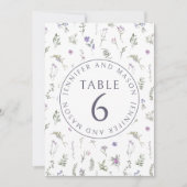 Invitation Mariages floraux de lavande violette (Devant)