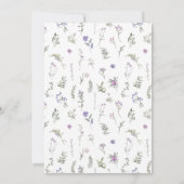 Invitation Mariages floraux de lavande violette (Dos)