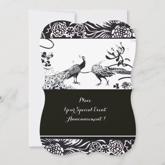 Invitation MARIAGES INSÉPARABLES CARRÉ MONOGRAM noir, blanc (Dos)