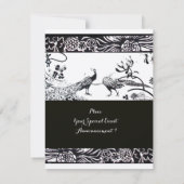 Invitation MARIAGES INSÉPARABLES MONOGRAM, Black Silver Metal (Dos)