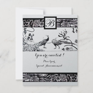 Invitation MARIAGES INSÉPARABLES MONOGRAM, Black Silver Metal