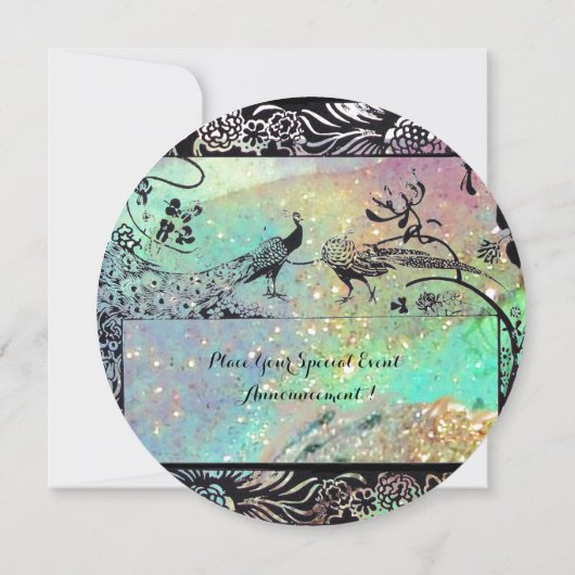 Invitation MARIAGES INSÉPARABLES MONOGRAM champagne vert noir (Dos)