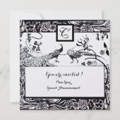 Invitation MARIAGES INSÉPARABLES MONOGRAM noir, perle blanche (Devant)
