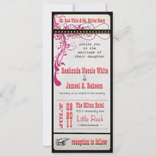 Invitation Mariages personnalisés (Devant)