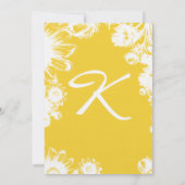 Invitation Mariages Vintages jaunes (Dos)