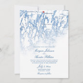 Invitation Marianmade Farm Wedding Wiscasset Maine Map (Devant)