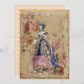 Invitation Marie à l'invitation bleue (Devant / Derrière)