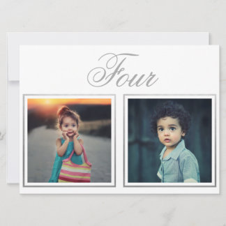 Invitation Marié Âge du marié Élégant Classe Argent Numéro de