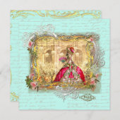 Invitation Marie Antoinette à l'invitation de Versailles (Devant / Derrière)